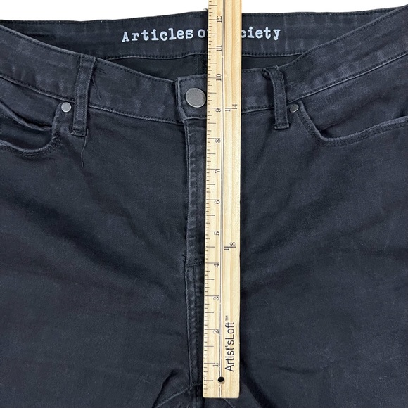 Articles Of Society 31 Black Sammy Diagonal Hem Distressed Jeans - Picture 11 of 12